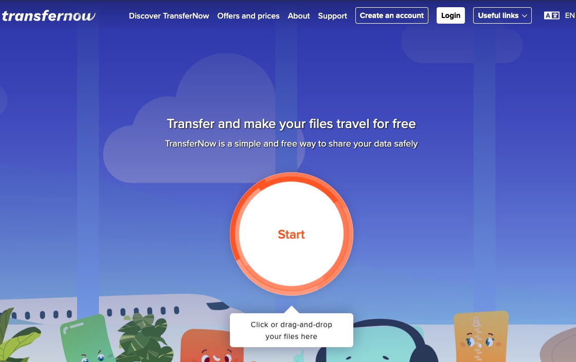 英語対応の海外製 ファイル転送サービス