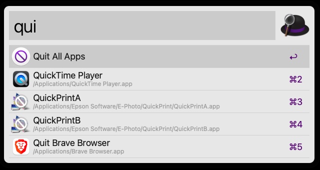 Alfredでのアプリ一斉終了